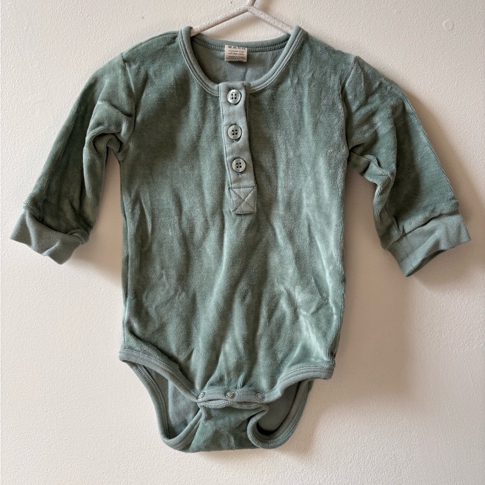Kate Quinn Sage Green Velour Bodysuit